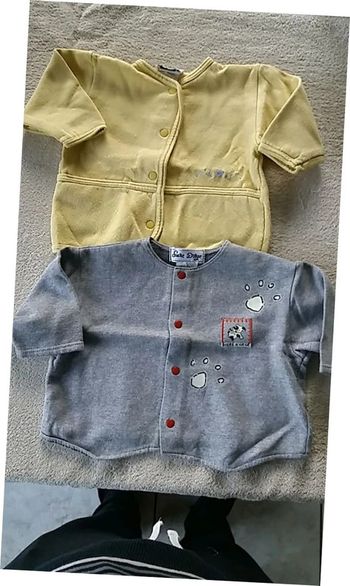 Lot de 2 gilets fille taille 12 mois