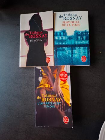 Lot de 3 thrillers de Tatiana de Rosnay en bon état