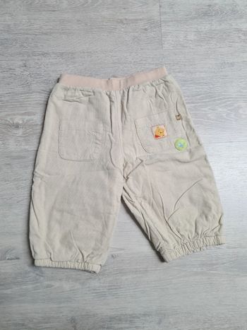 Pantalon velours crème Disney Baby Winnie 9-12 mois