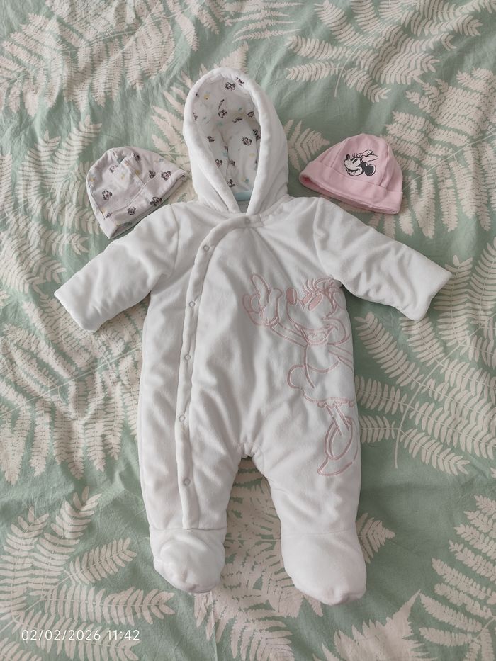 Combipilote Minnie + 2 bonnets 1-3mois - photo numéro 5