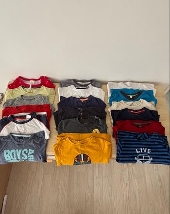 Lot 18 t-shirt manches longues garçon 3 ans 