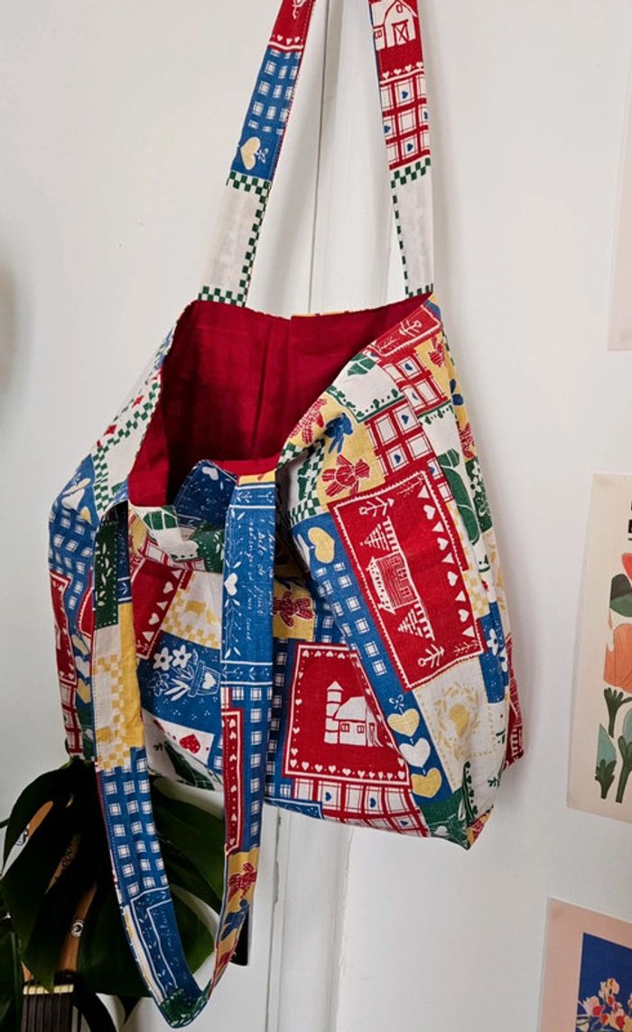 Tote bag patchwork rustique - photo numéro 2