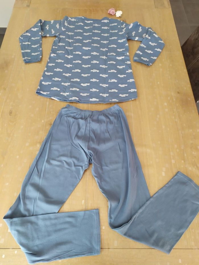 Pyjama chaud Petit Bateau motifs oiseaux 12 ans - photo numéro 5