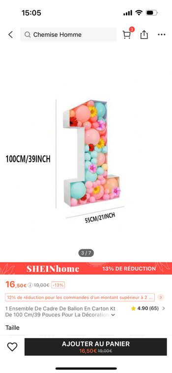 1 géant cadre polystyrène