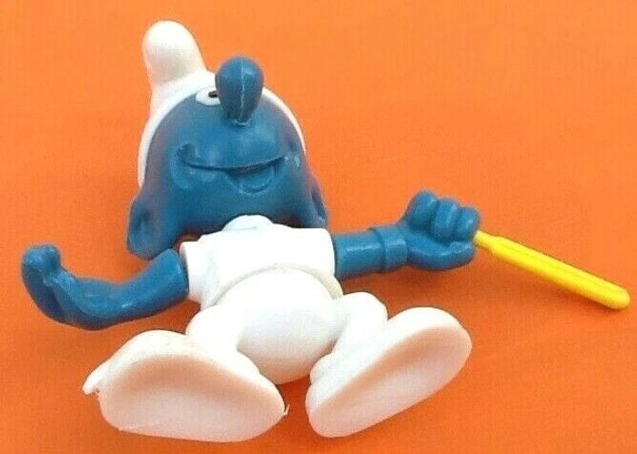 Jouet Vintage Belokapi Figurine Schtroumpf articulé (1983) Made in France - photo numéro 4