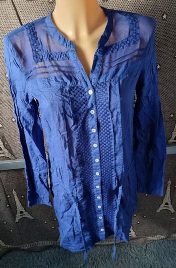 Tunique bleu à manches longues taille 38