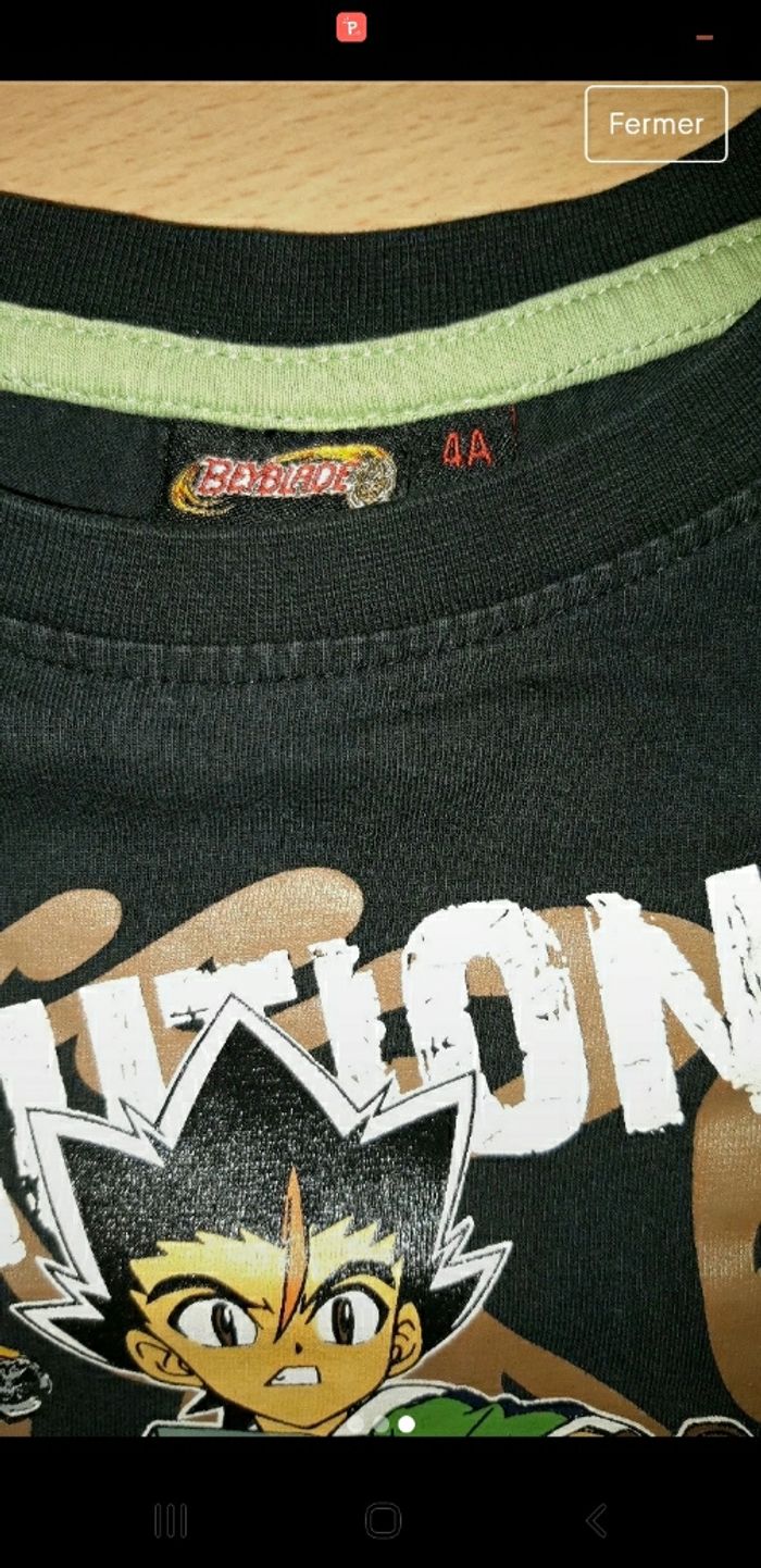 Tee-shirt beyblade 4 ans - photo numéro 2