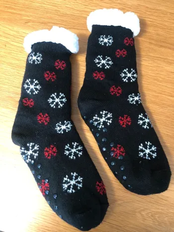 Chaussettes d’hiver fourrées antidérapantes