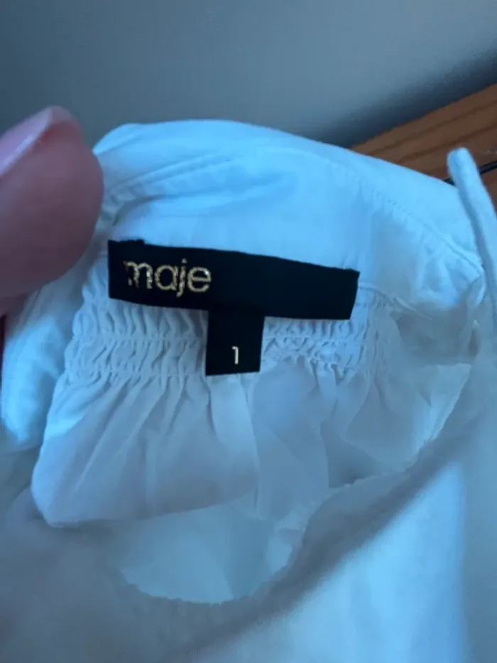 🌸 Blouse blanche MAJE - Taille 1 (équivalent 36) 🌸 - photo numéro 8