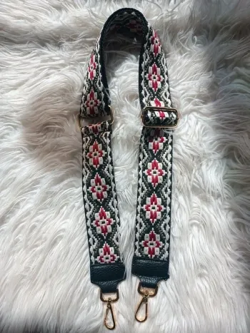 Bandoulière pour sac en acier inoxydable et tissé avec liseré doré Easyclothes Neuf