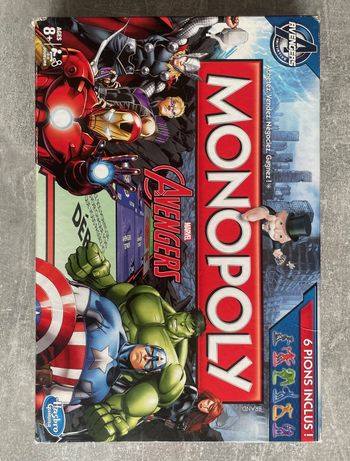 Monopoly Avengers, jeu de société, quasi complet, édition française.