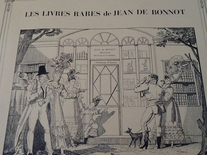 Affiche XXème Jean de Bonnot décore, imprime et relie livres rares et précieux - photo numéro 3