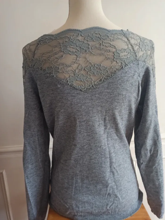 Sublime pull fin dentelle T M/L chez Sarah John - photo numéro 6