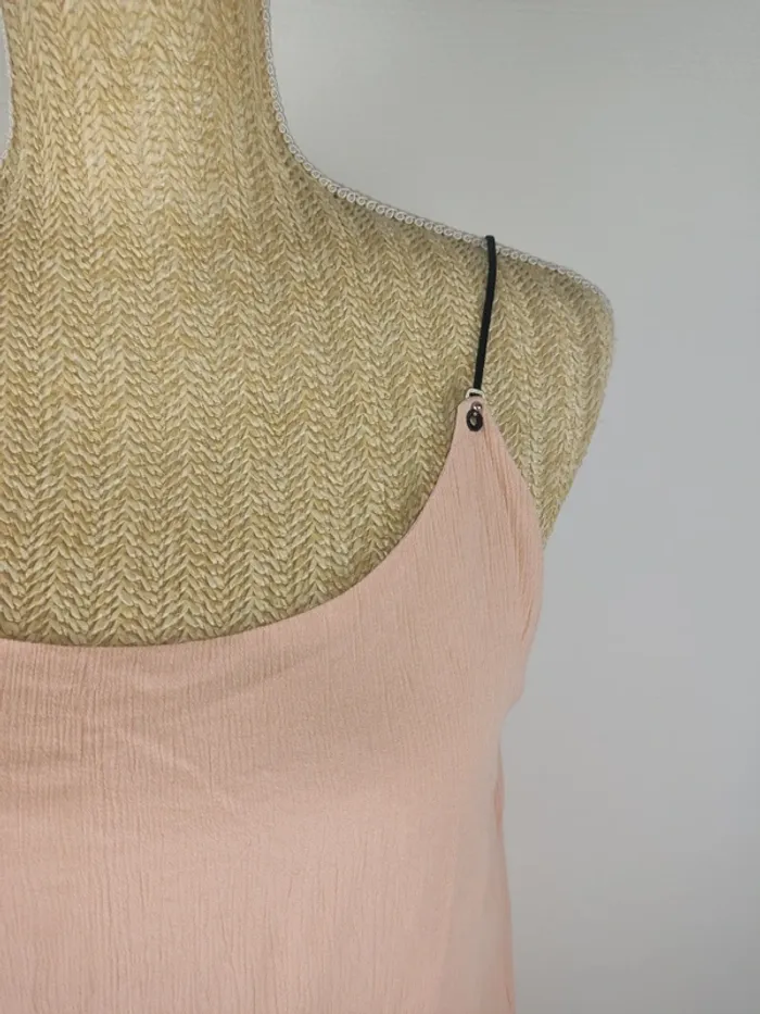 Débardeur rose poudré à bretelles noires taille 42 Cop Copine - photo numéro 4