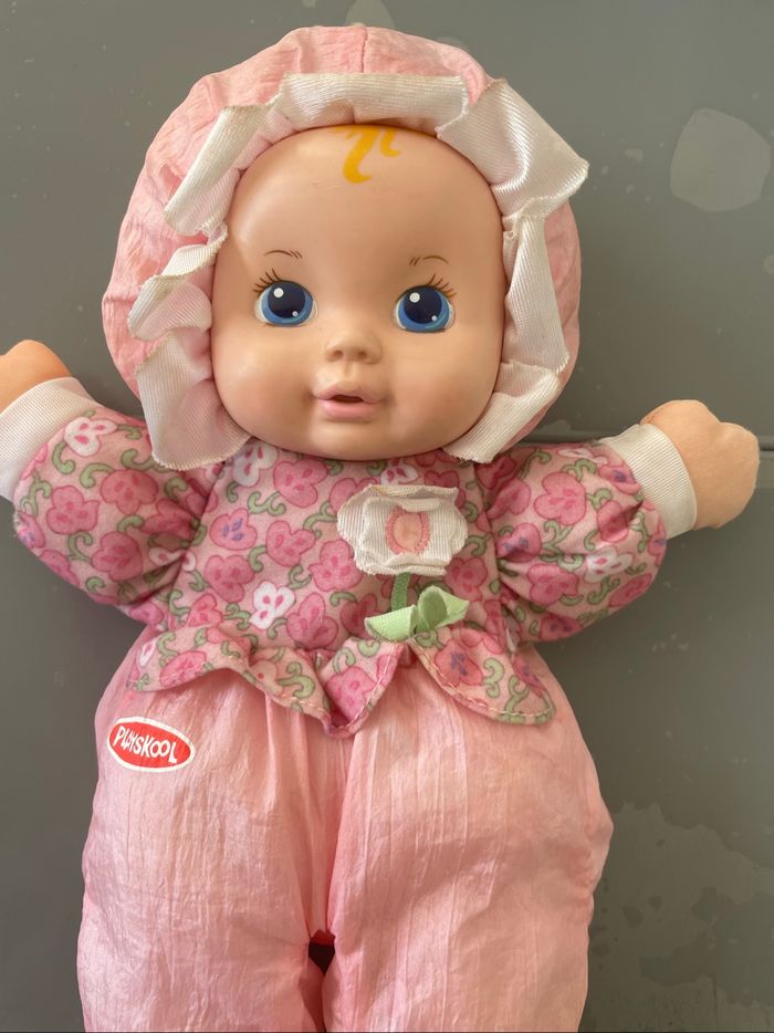 Poupée doudou Playskool rose pâle avec bruit - photo numéro 2