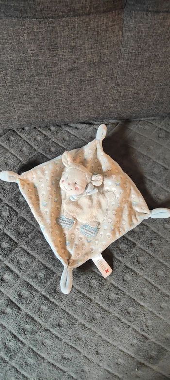 Mouton plat Nicotoy beige et bleu