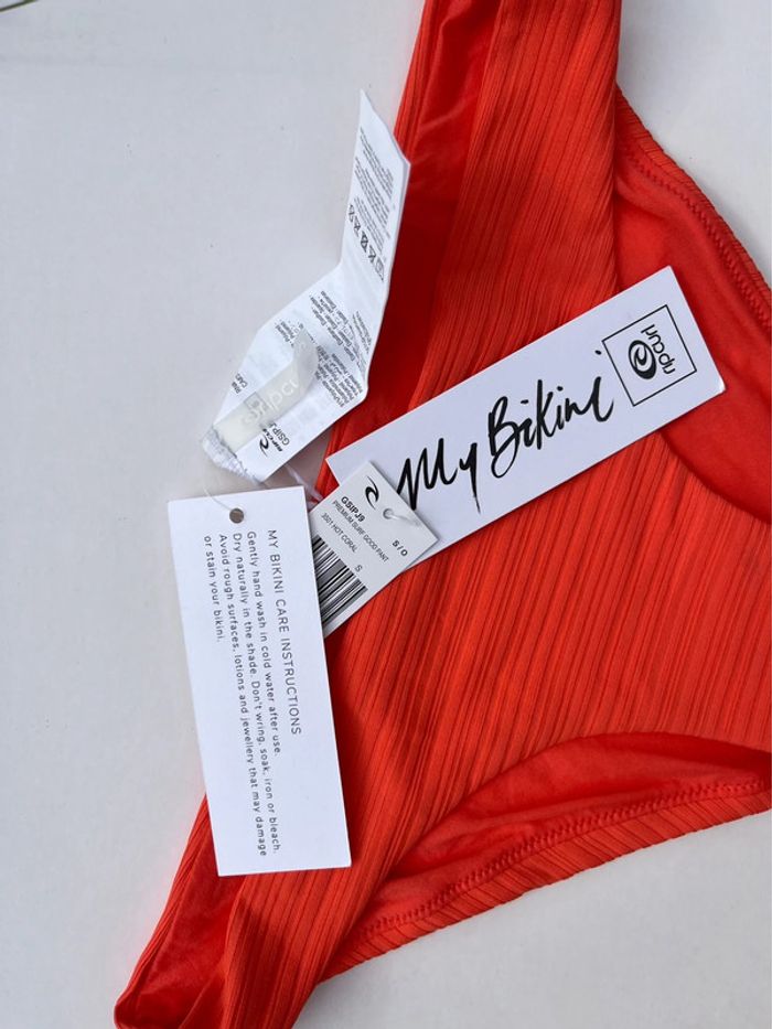 Bas de maillot orange à rayures - photo numéro 4