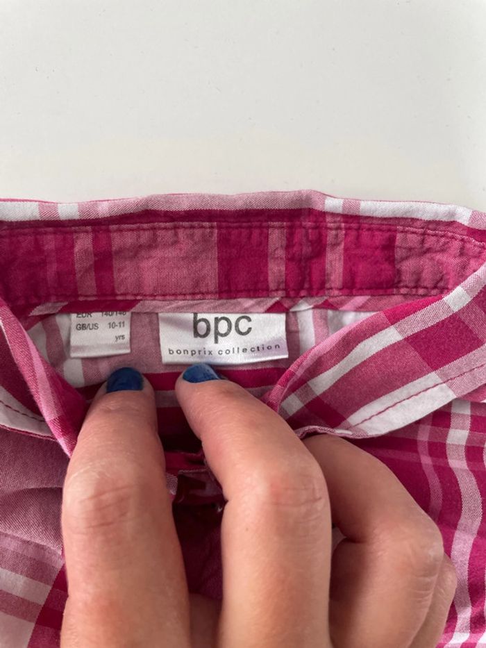 Chemise à carreaux manche longue taille 10-11 ans marque bon prix collection - photo numéro 2