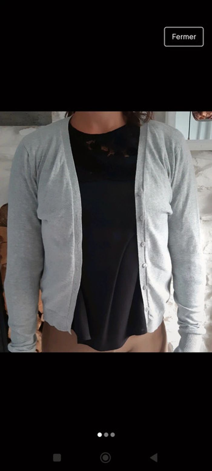 Gilet gris fin taille M atmosphère