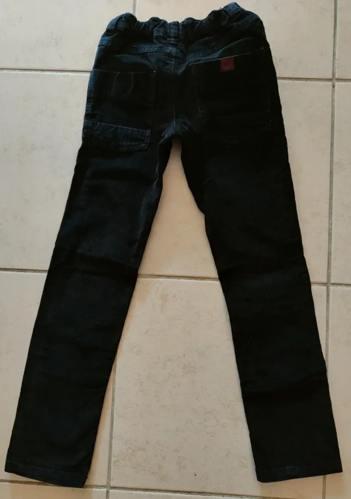 Pantalon noir côtelé velours noir taille 7 ans Orchestra - photo numéro 2