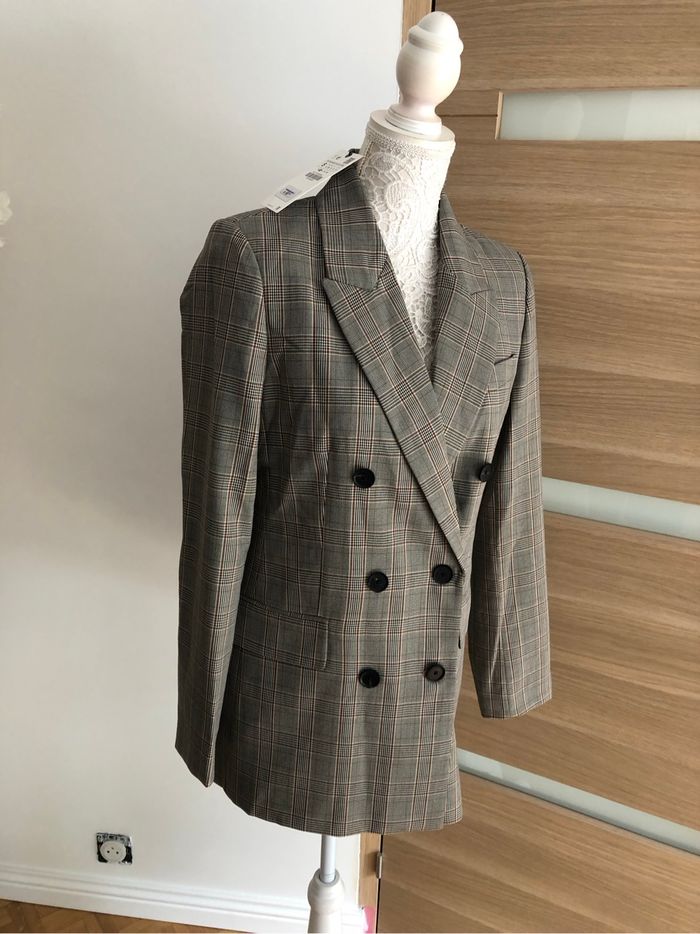 Veste blazer Zara à carreaux neuf taille S - photo numéro 7