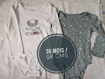 Lot 2 bodies ML Petit Béguin 36 mois – Très bon état