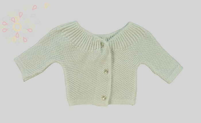 Gilet brassière tricot vert 0 mois garçon