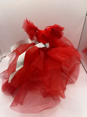 Robe Barbie Happy Holidays 1988 – tenue vintage rouge