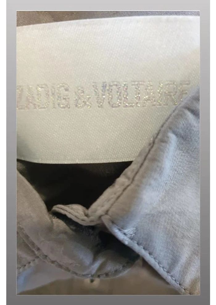 Chemisier femme Zadig & Voltaire M gris et turquoise - photo numéro 3