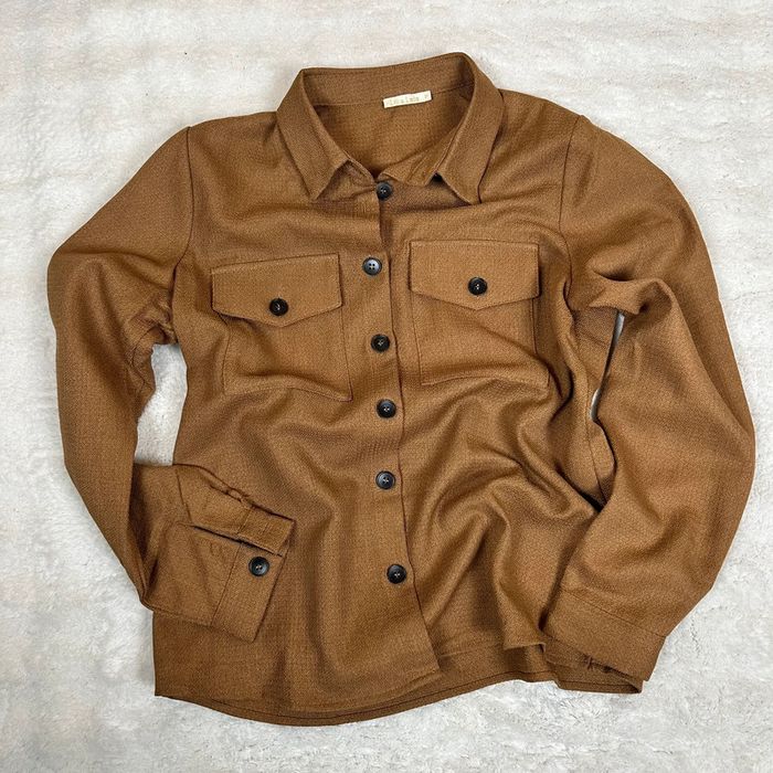 Surchemise élégante Lili & Lala Taille M couleur Camel - photo numéro 5