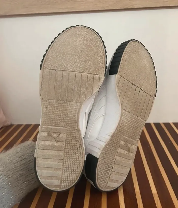 Puma baskets blanches, femme, pointure 39 - photo numéro 4
