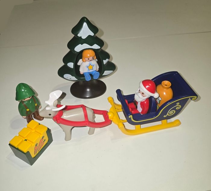 123 playmobil ensemble père noel 10 pièces