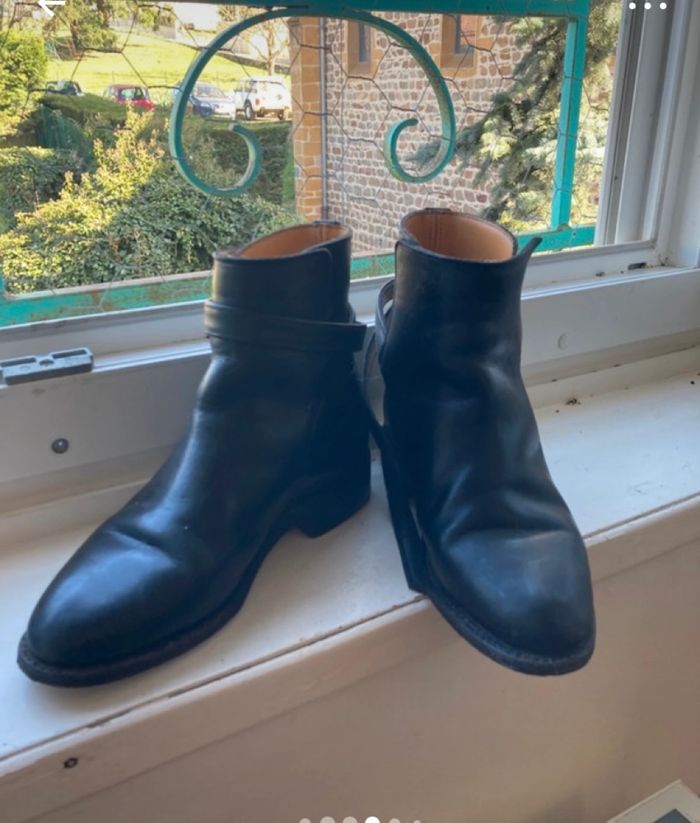 BOOTS CUIR NOIR - photo numéro 2