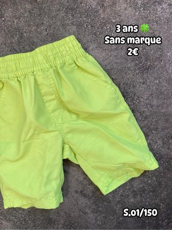 Short 🍀 3 ans 🍀 Sans marque