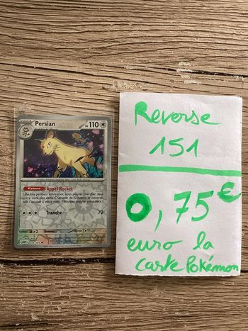 carte Pokémon persian reverse 053/165 EV3.5 collection 151 FR neuf sortie de booster