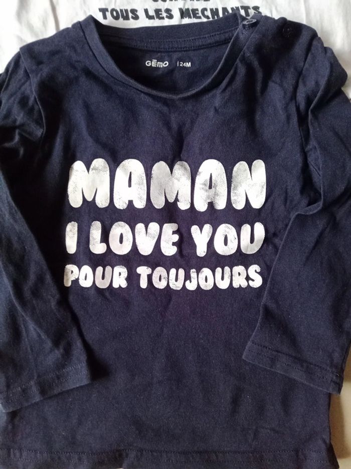 2 t-shirt manches longues - photo numéro 2