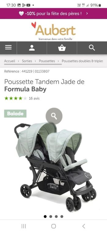 Poussette double aubert