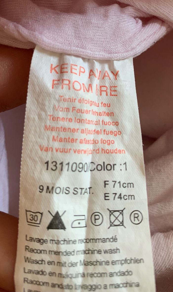 Combinaison rose Sucre d’orge 9 mois - photo numéro 8