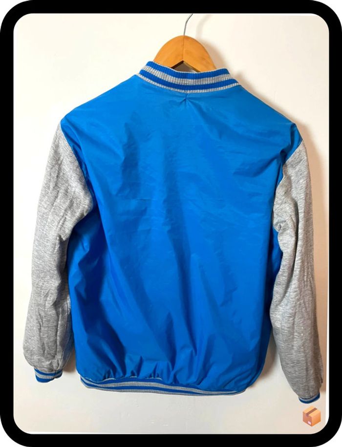 Blouson léger réversible Adidas Originals – Taille 174 – Gris & Bleu – Vintage fabriqué en France - photo numéro 5