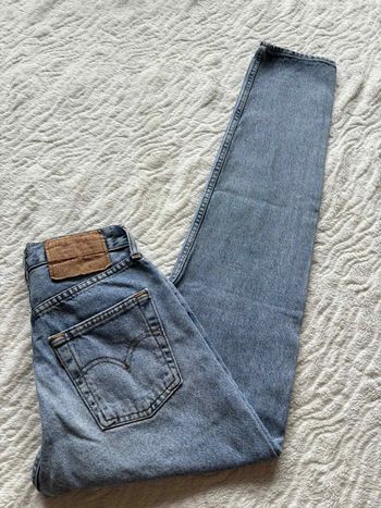 Jean Lévis 534 vintage 90s bleu clair taille haute coupe droite fuselé slim taille X/34 rare