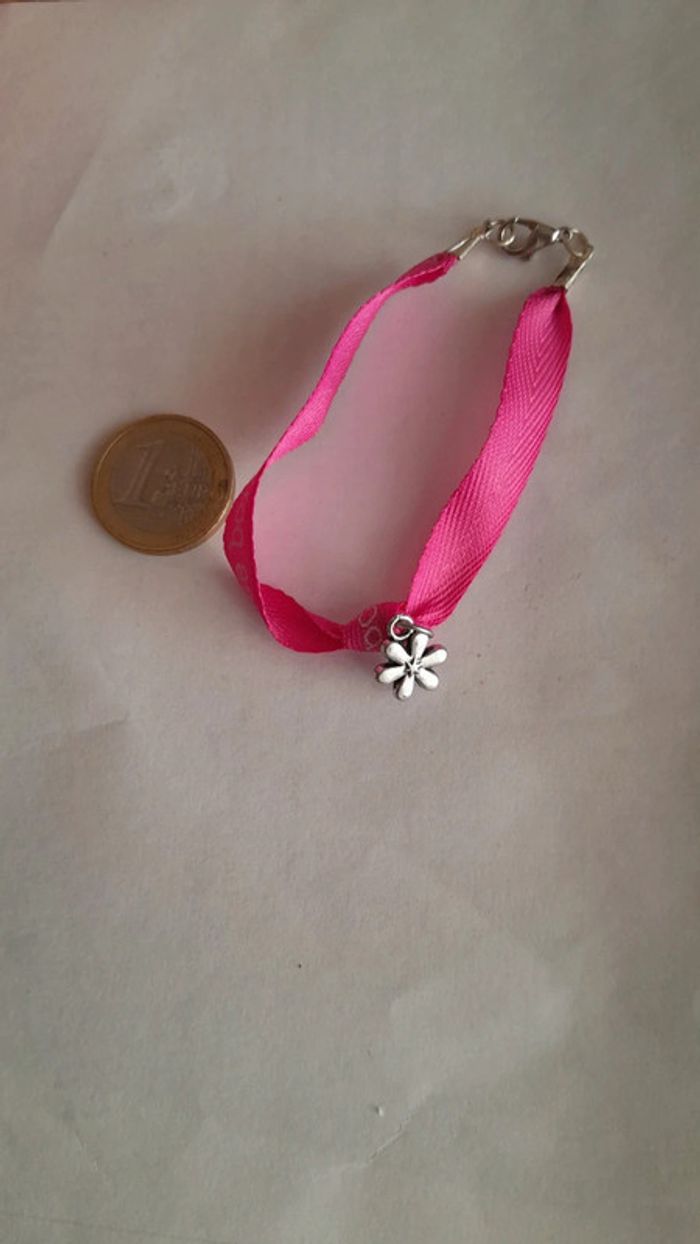 Très joli bracelet ruban texte vintage - photo numéro 2