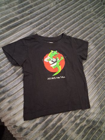 T-shirt en coton noir à motifs Tissaia