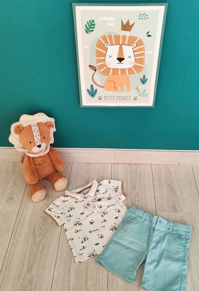 T-shirt+ short obaïbi 18 mois