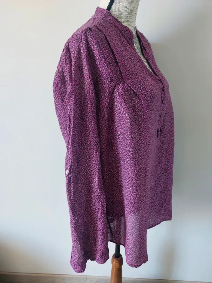 Chemise fantaisie soie et coton - photo numéro 3