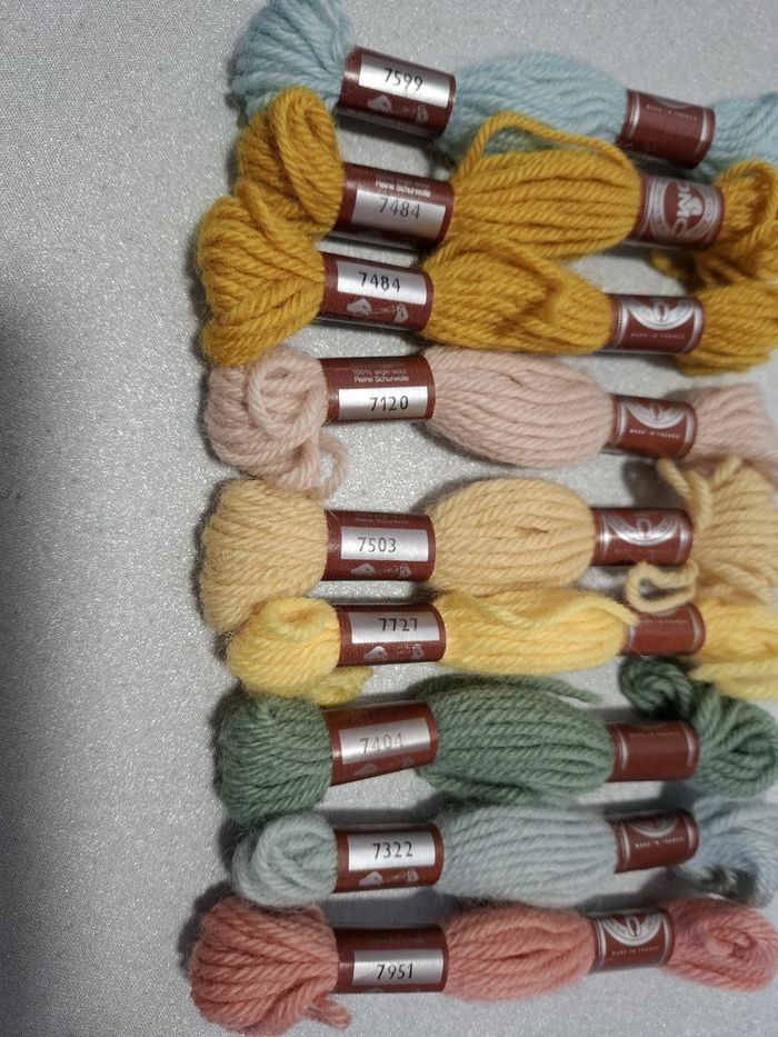 Joli lot 9 échevettes laine Colbert DMC pour tapisserie/punch needle 100% pure laine vierge 8 m neuf - photo numéro 3