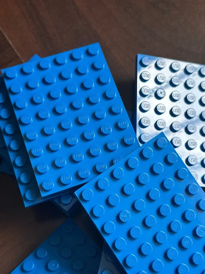 10 Plate Lego 6x8 réf 3026 Blue - photo numéro 3