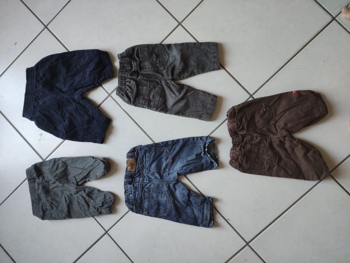 Lot de 5 pantalons garçon 6 mois - photo numéro 2