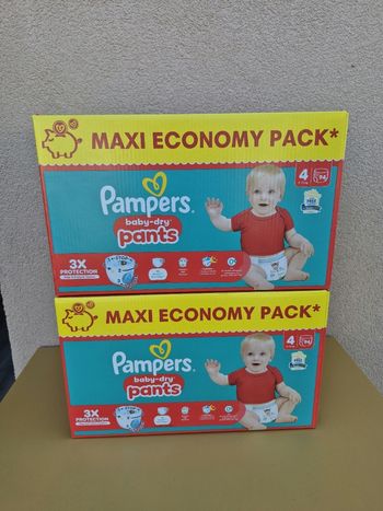 2 pack pampers pants taille 4 total 192 couches