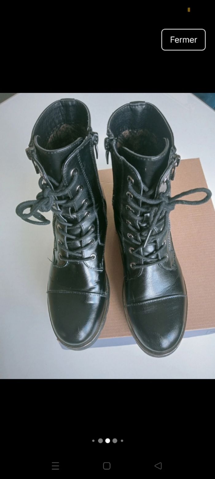 Bottines rock lacet fermeture docs - photo numéro 6