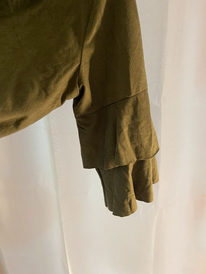 Haut vert effet daim - photo numéro 3